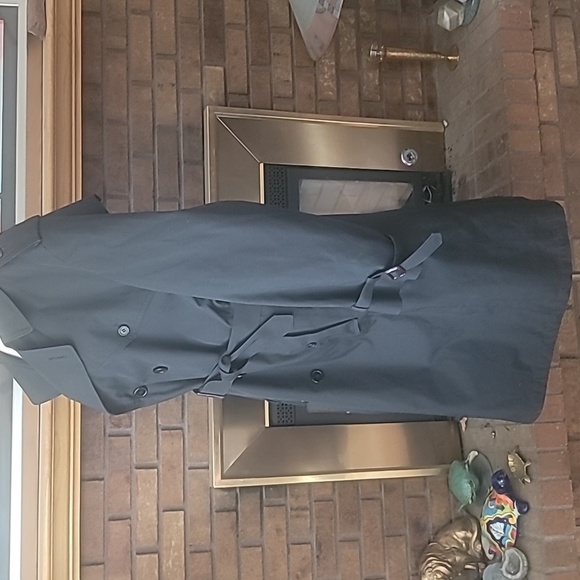KUPPENHEIMER black trench coat wool lining size R44 belted rain and stain repell - Picture 6 of 15